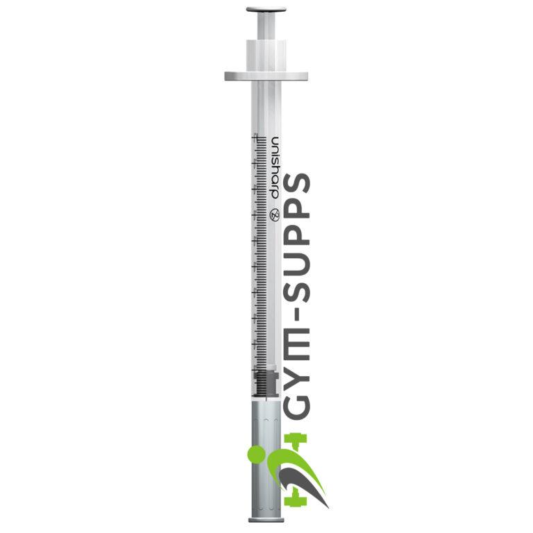1ml 30G fixed needle syringe for HGH and Insulin injections x10 Gym
