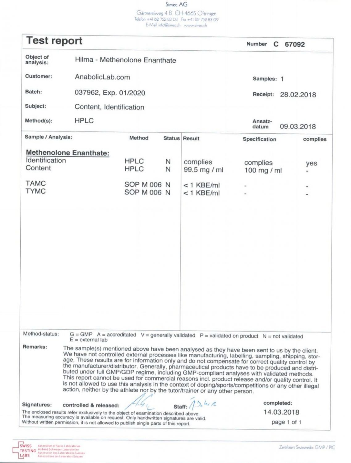 Lab Results 2