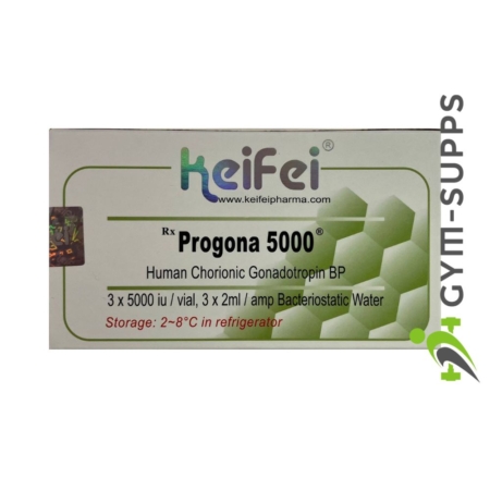 KEIFEI PHARMA - PROGONA 5000 HCG, 5000iu x 3vials, 15'000iu (BAC WATER INCLUDED) 1