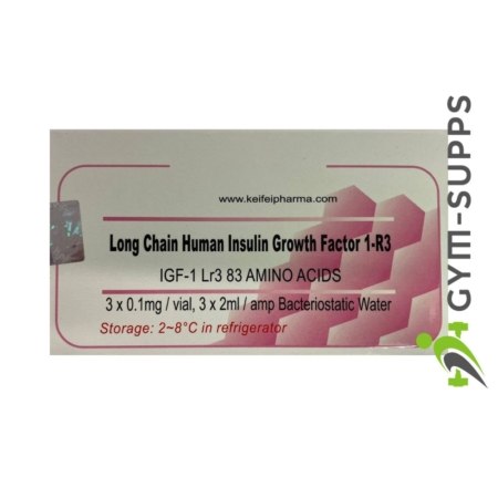 KEIFEI PHARMA - IGF 1-Lr3 LONG CHAIN HUMAN INSULIN GF, 0.1mg x 3 vials (BAC WATER INCLUDED) 1