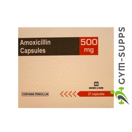 AMOXICILLIN - 500mg x 21 capsules (BROWN & BURK - UK PHARMACEUTICALS) ANTIBIOTICS 1